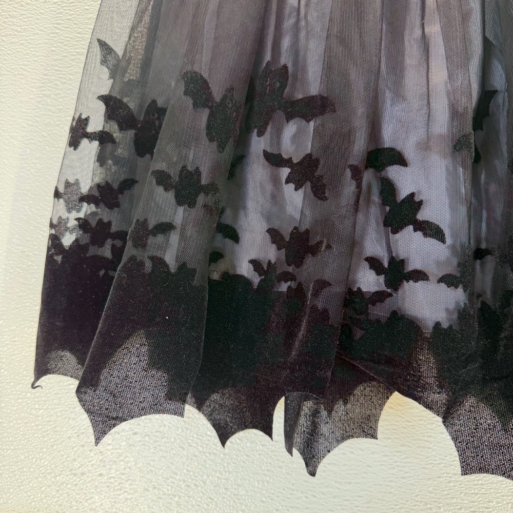 H&M Girls Black Bat Tulle Skirt‎ Halloween US 6X/7 - Picture 5 of 17